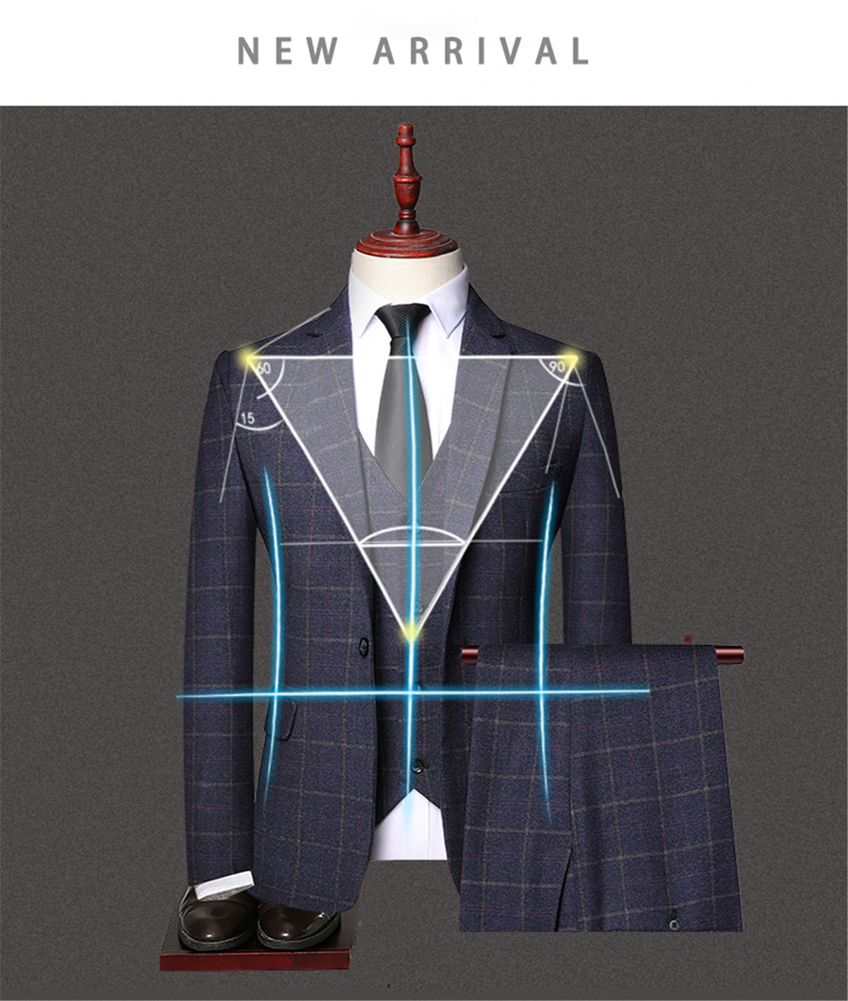 Kohandatud ruuduline ülikond meestele 1 (3)