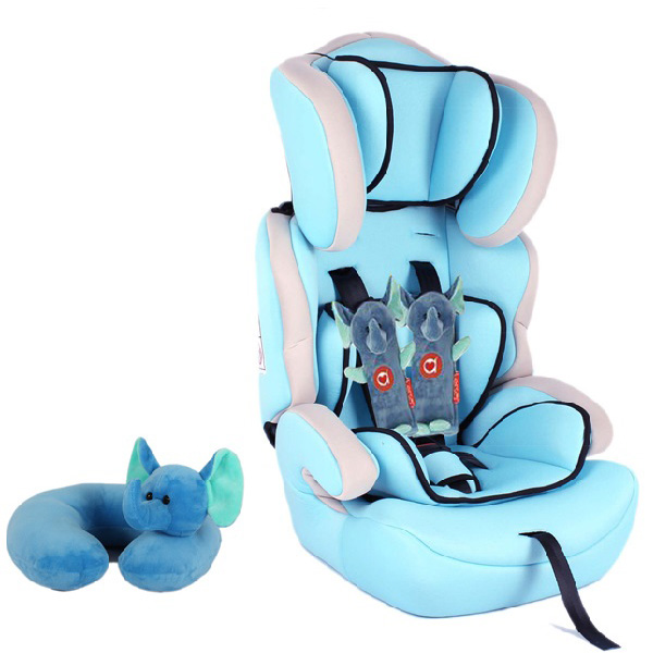 BABY BLUE  TRAVAL CAR SEAT WITH CUSHION