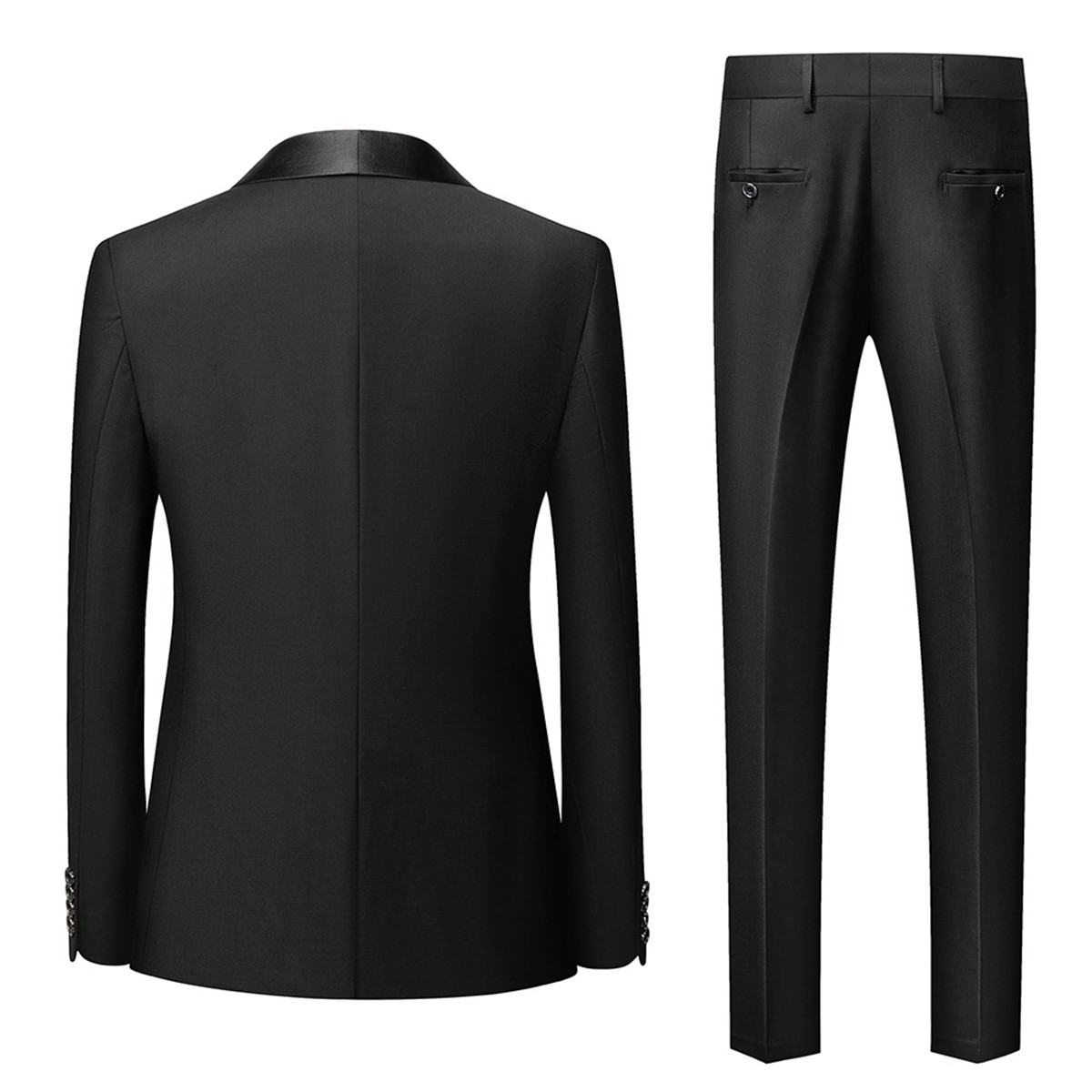 Mens 3 piece suits single-breasted slim fit 2 (3)