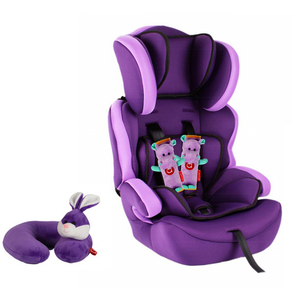 PURPLE TRAVAL CAR SEAT WITH CUSHION