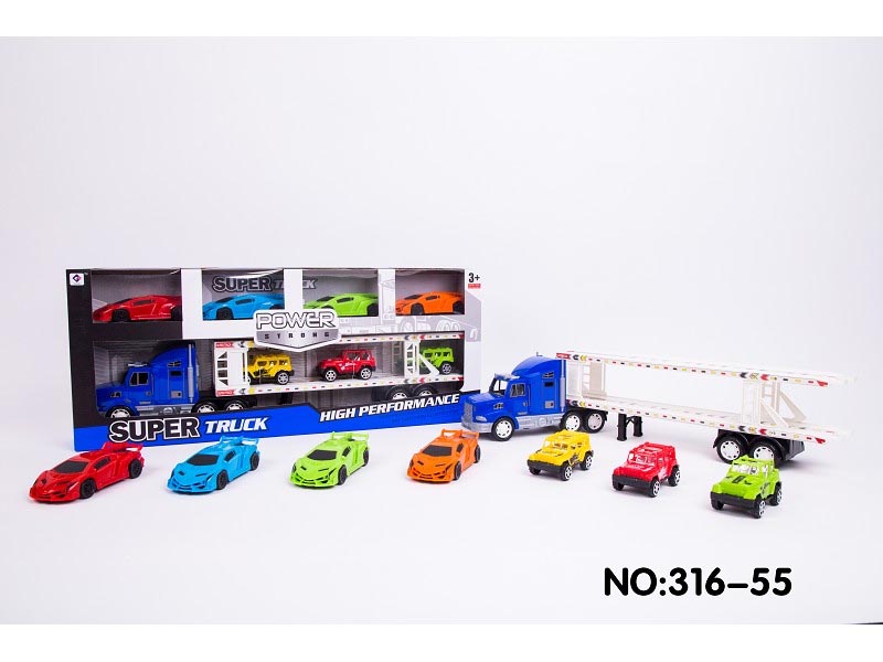 Toy Vehicle Plastic heavy truck and train railway set toy012 (4)