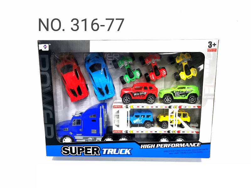 Toy Vehicle Plastic heavy truck and train railway set toy012 (5)